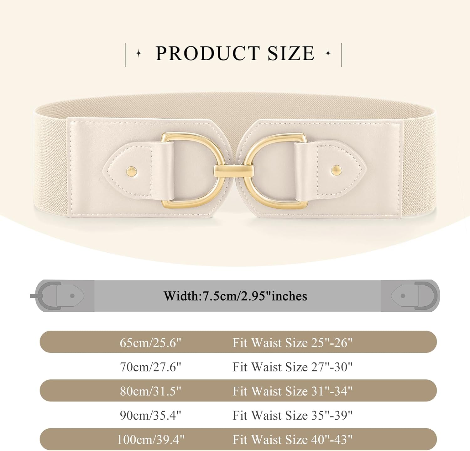 Wide Belts for Women Fashion Elastic Belt for Dresses Vintage Waist Belt Ladies Stretchy Belt Gold Buckle - Image 6