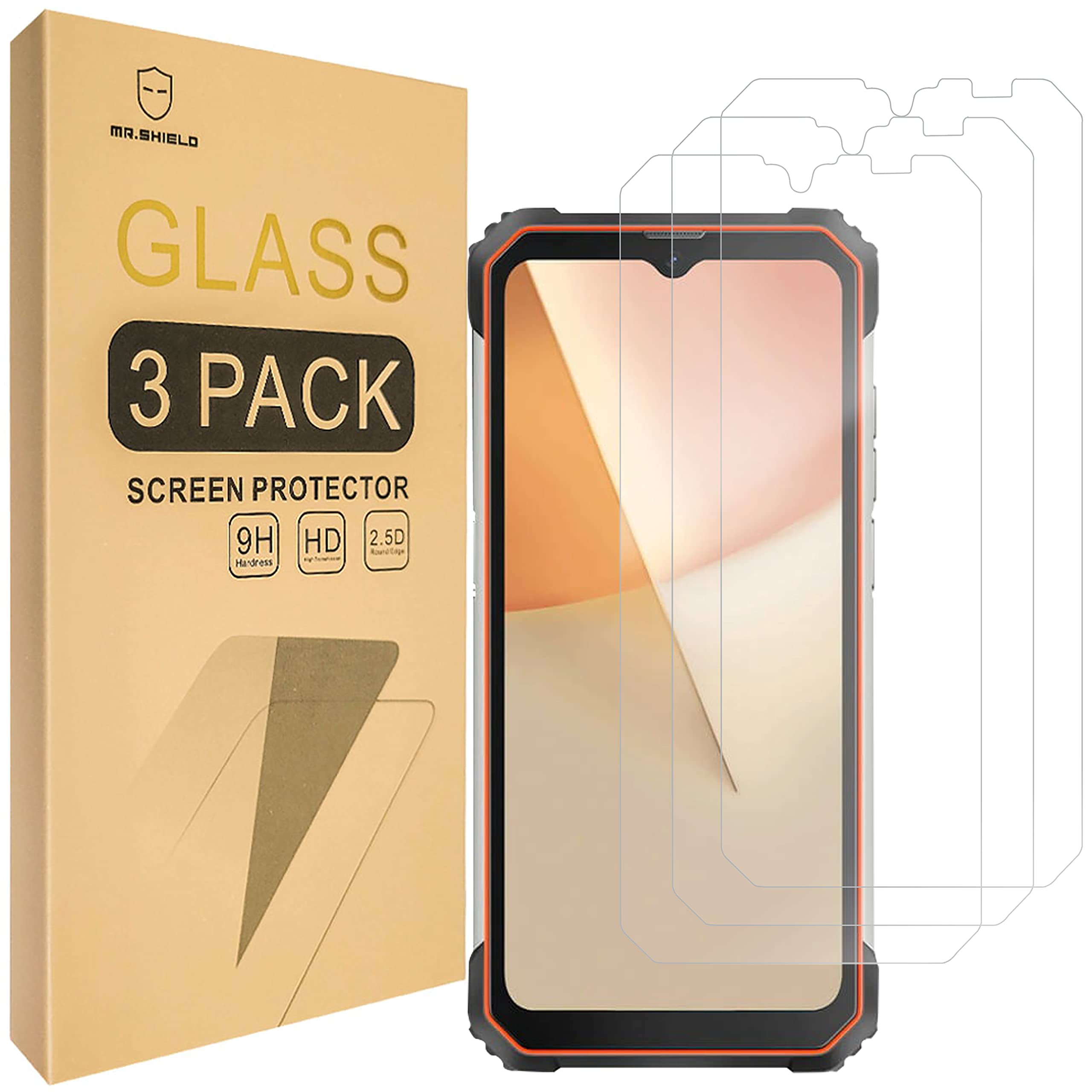Mr.Shield Screen Protector compatible with Blackview BL8800 / Blackview BL8800 Pro 5G [Tempered Glass] [3-PACK] [Japan Gla...