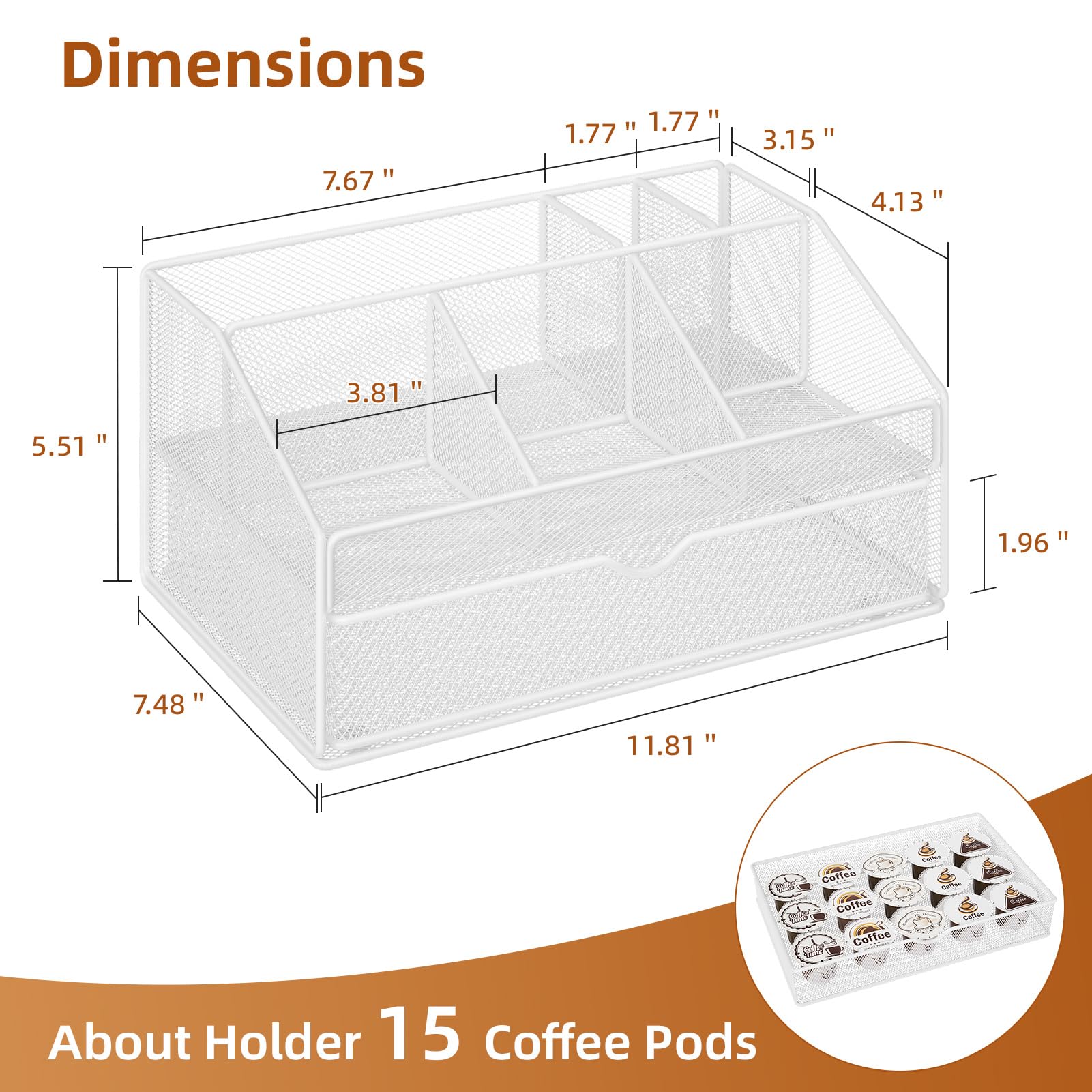 Amazon.com: VITVITI Coffee Station Organizer for Countertop, Metal