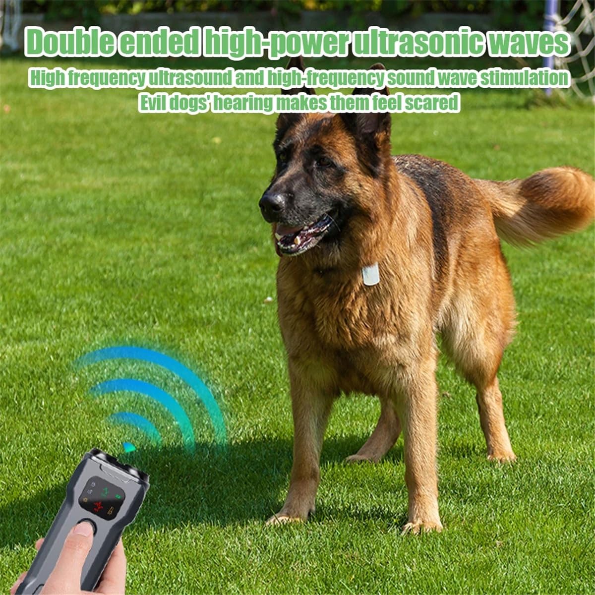 XAUCY Dispositivi deterrenti per l'abbaio del cane Dispositivo intelligente ultra-sonico anti-abbaio con luci a LED ricaricabile per allenamento all'aperto