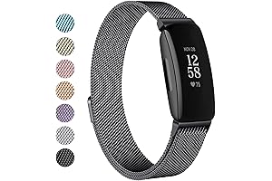For Fitbit Inspire 2 Bands, Women and Men, Stainless Steel Metal Mesh...