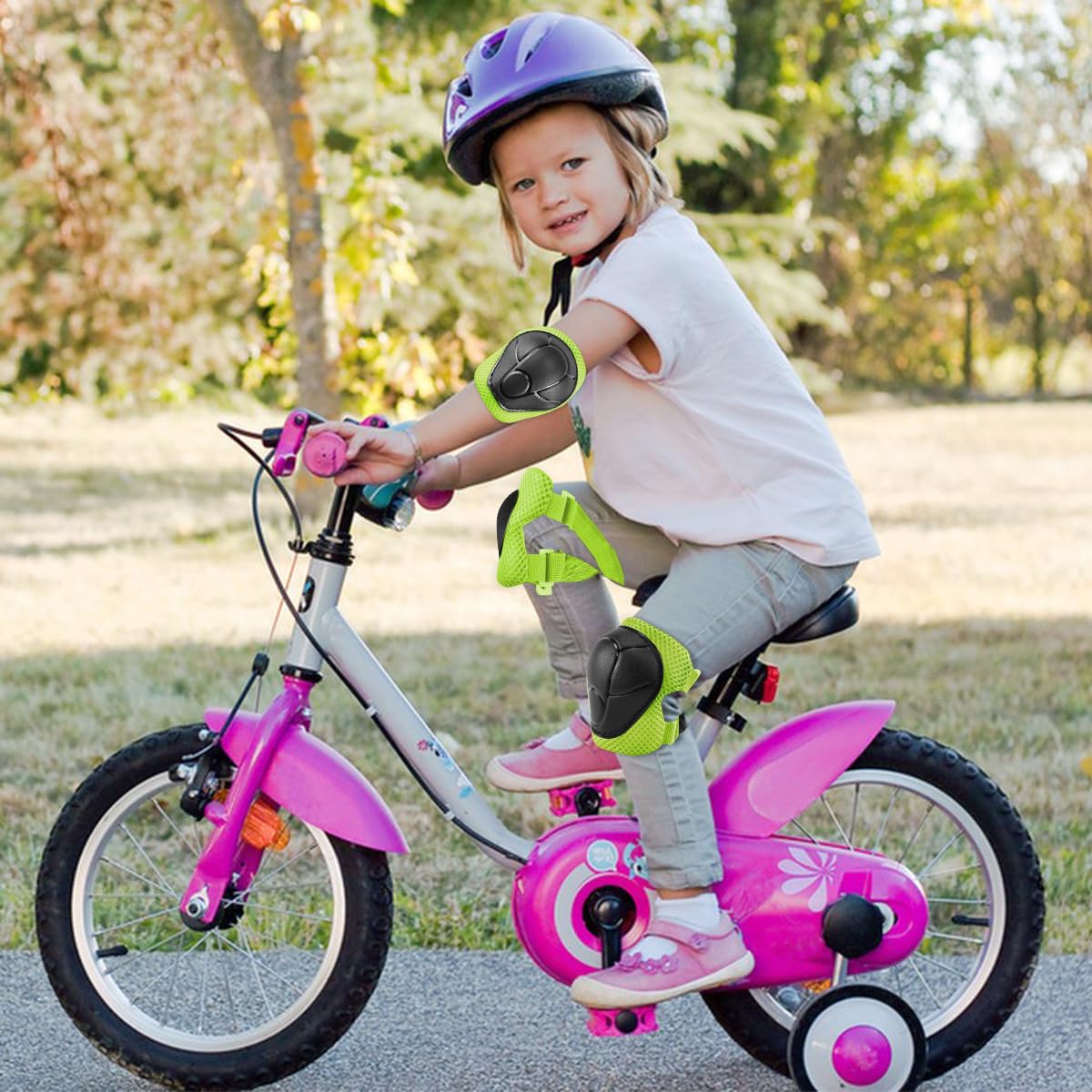 Juego de Protecciones Skate Niño 6 Piezas Conjuntos de Patinaje Set Infantiles Rodilleras con Muñequeras y Coderas Protecciones Niño para Bicicleta Patinaje Ciclismo Monopatín Deportes Extremos — view 5