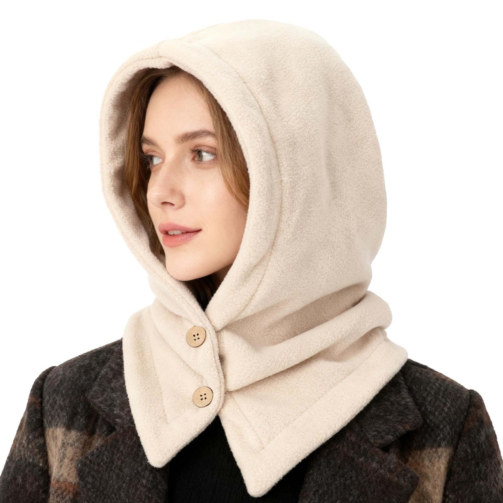 TAGVO Térmicos Pasamontañas Balaclava Unisex,Prueba de Viento Bufanda con Capucha Suave 2 en 1 Calentador de Cuello con Capucha,Clima Frío Gorro Cálido de Invierno Mujeres Hombres Deportivas Compras