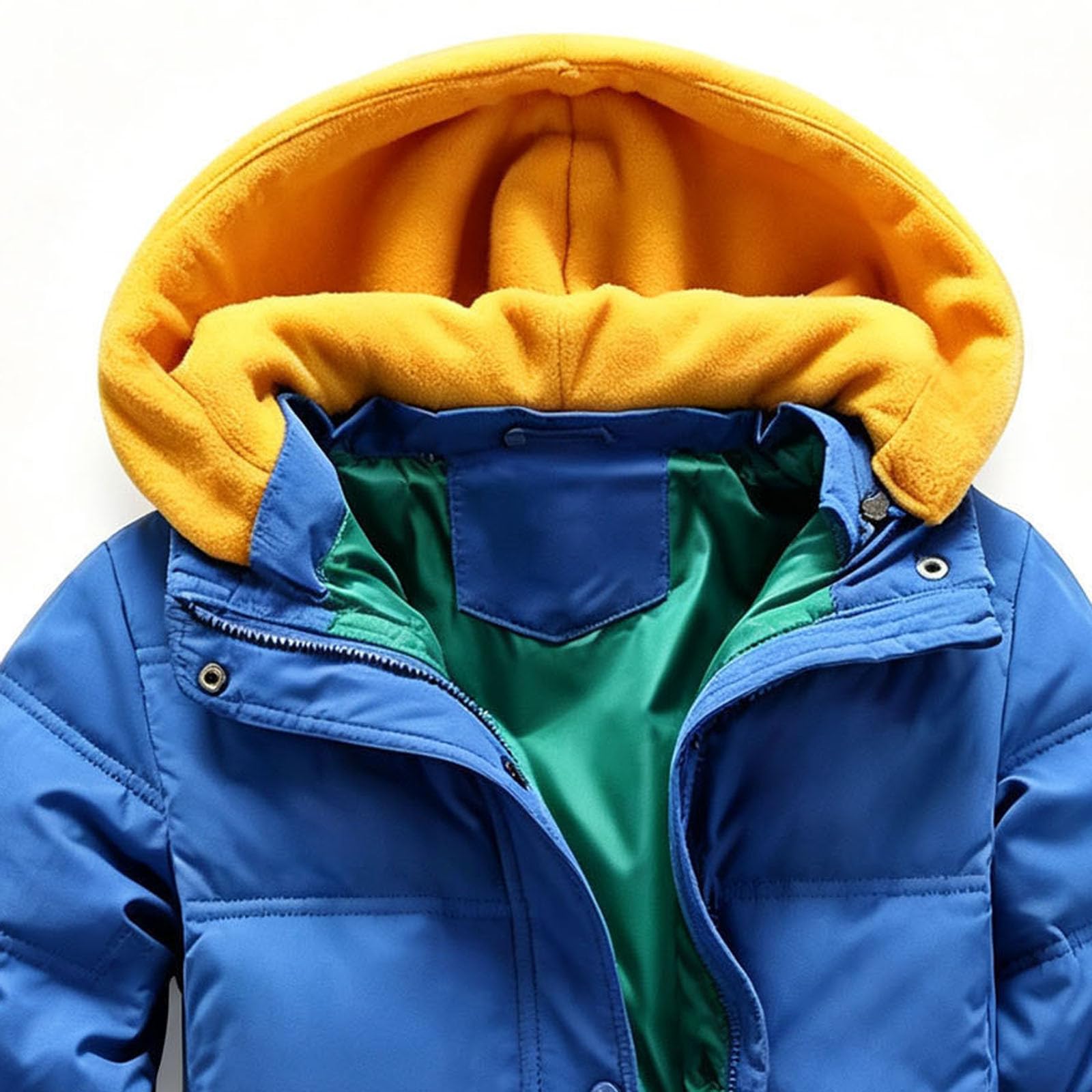 Manteau Garçon Fille Enfant Capuche Zippé Léger Chaud Isolant Élégant