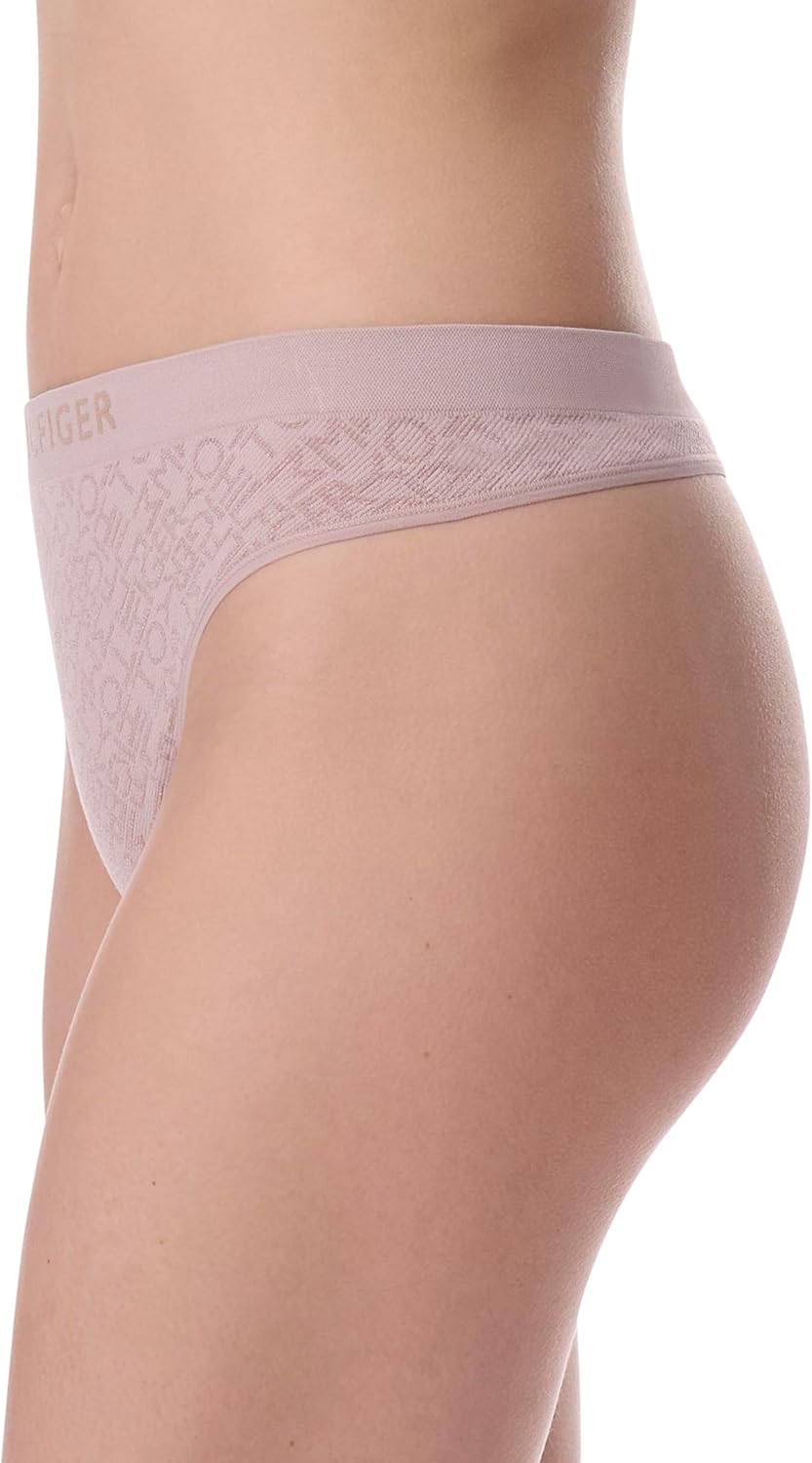 Tommy Hilfiger womens Seamless Matte & Shine Thong Underwear 3-pack - Image 4