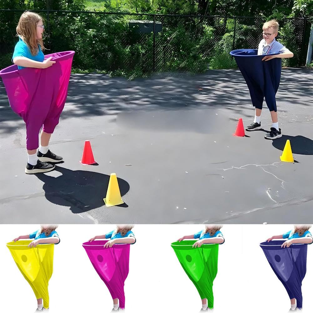 Granny Pants Gioco da cortile, pantaloni da gioco all'aperto con 2 palline rimbalzanti, divertenti pantaloni giganti elastici per nonna, giochi all'aperto per riunioni di famiglia per adulti