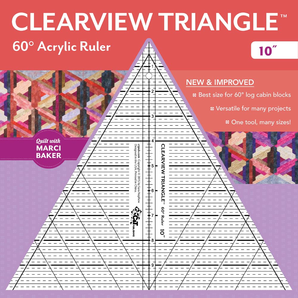 Clearview Triangle™ 60° Acrylic Ruler - 10"