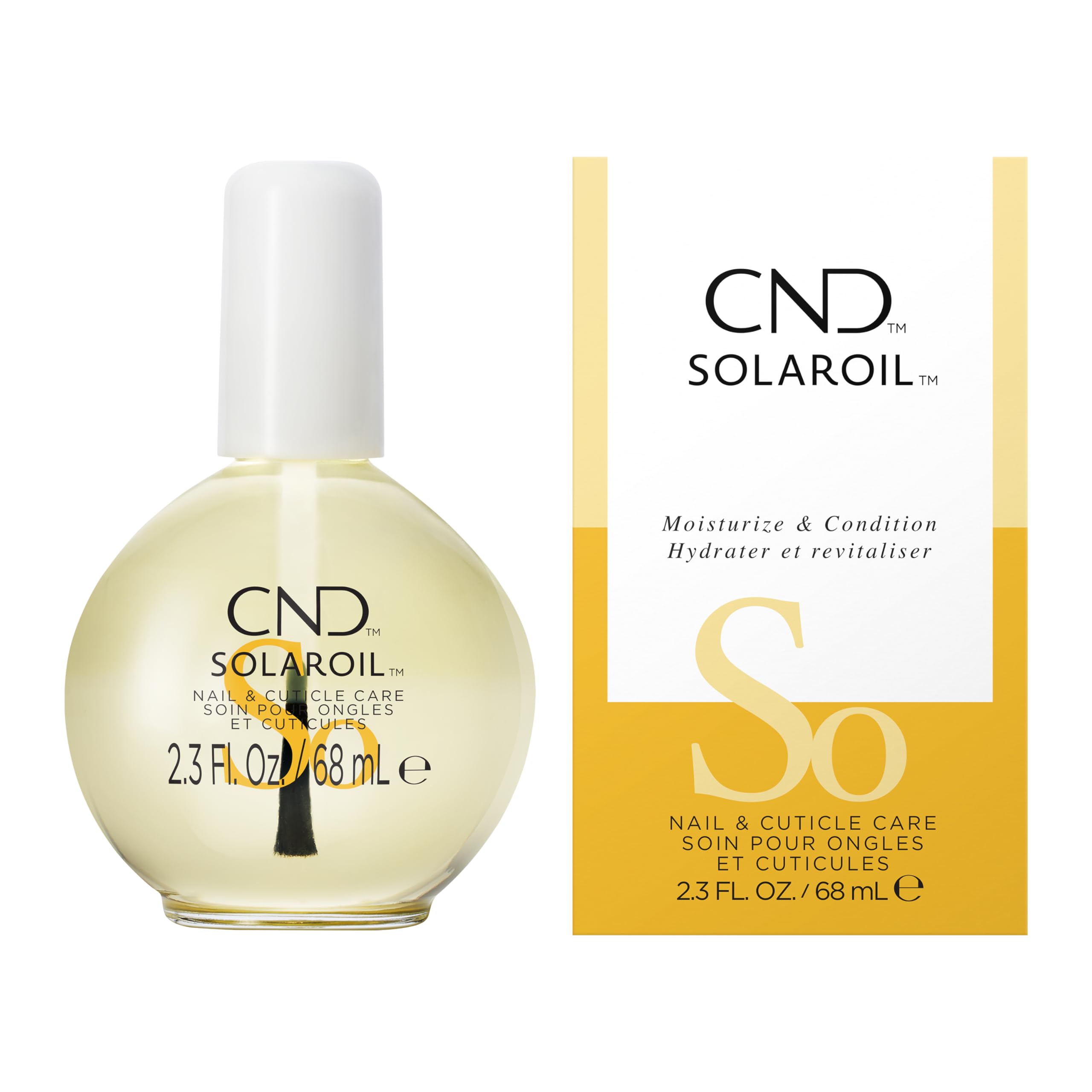 CND SolarOil Nail & Cuticle Care, 2.3 fl oz, for Dry, Damaged Cuticles, Infused with Jojoba Oil & Vitamin E for Healthier, Stronger Nails