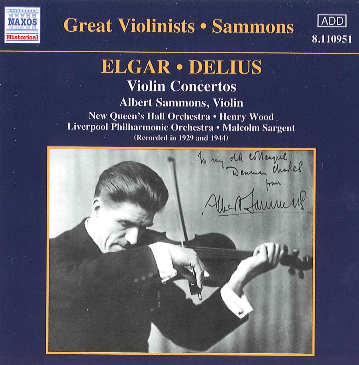 Delius; Elgar-Violin Concertos