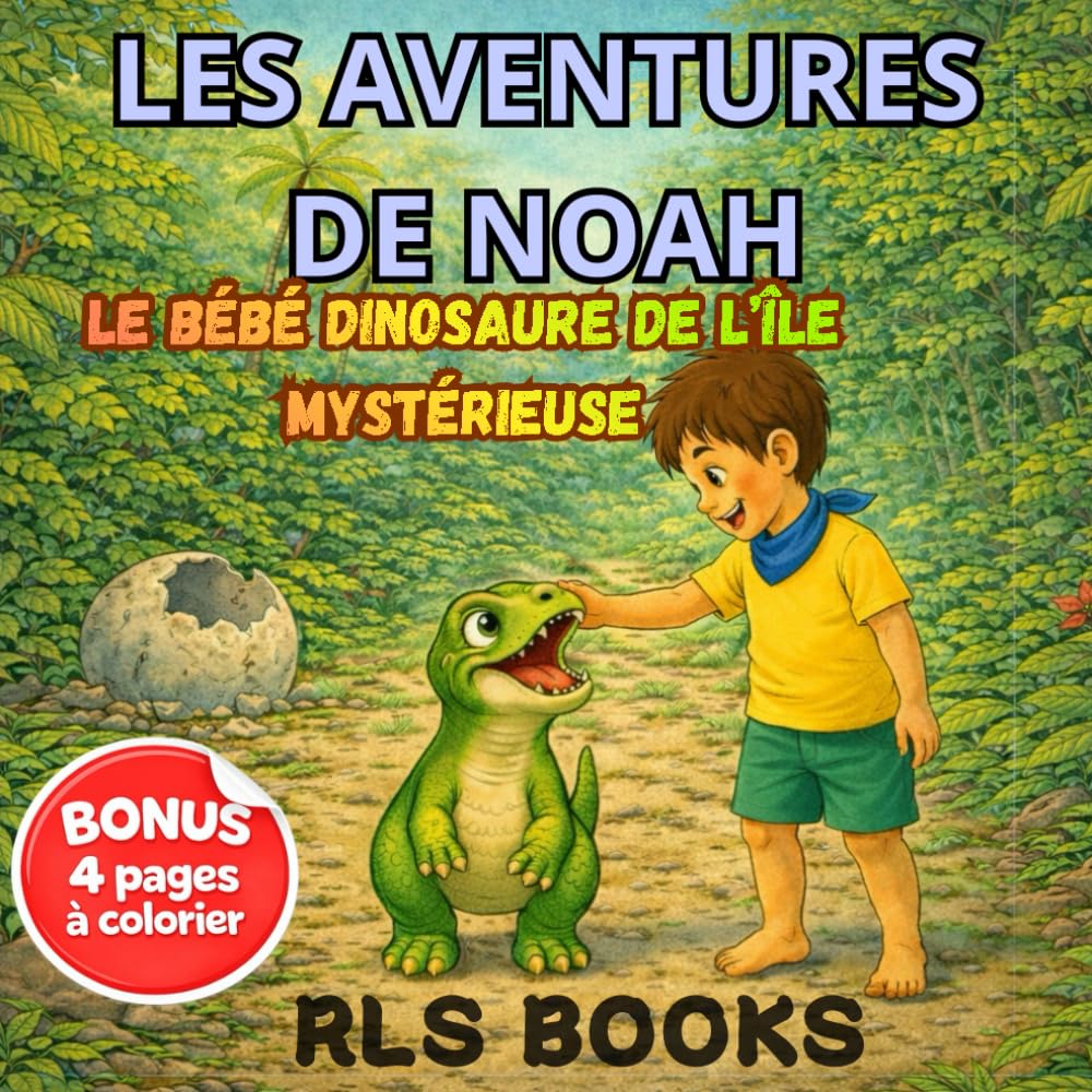 LES AVENTURES DE NOAH: Le Bébé Dinosaure de l’Île Mystérieuse