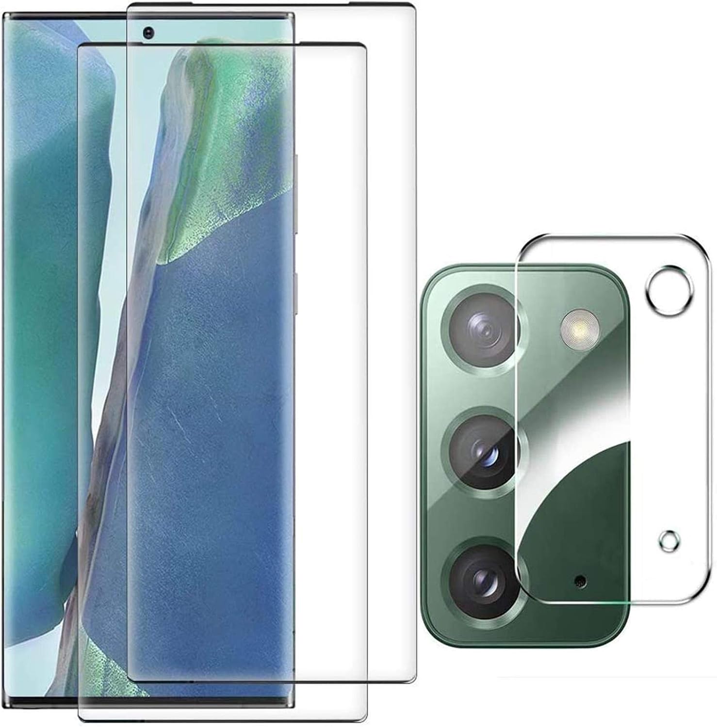 Galaxy Note 20 Screen Protector[2 Pack] + for Samsung Galaxy Note 20 Camera Lens Protector Ultrasonic Fingerprint Compatible Anti-fingerprint Anti-Scratch Tempered Glass for Samsung Galaxy Note20 5G
