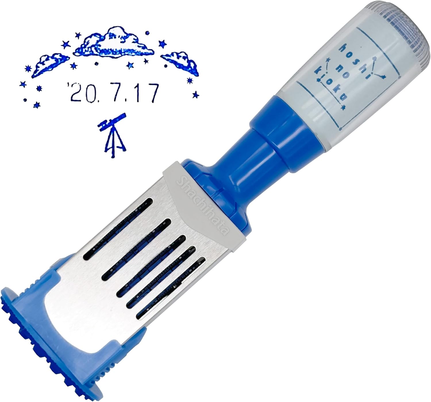Amazon.co.jp: 星の記憶の日付印(M) ②星と雲と望遠鏡 データー印 データスタンプ はんこ ゴム印 宇宙 : 文房具・オフィス用品