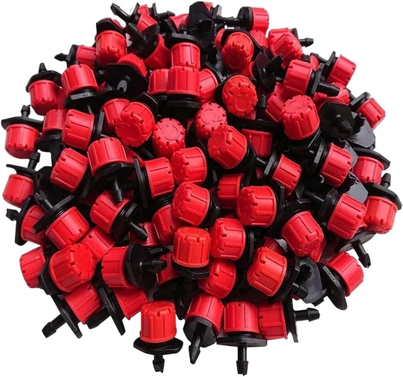 50pcs Adjustable Irrigation Drippers Sprinklers 1/4'' Emitter Dripper Drip Irrigation Sprinklers for Watering