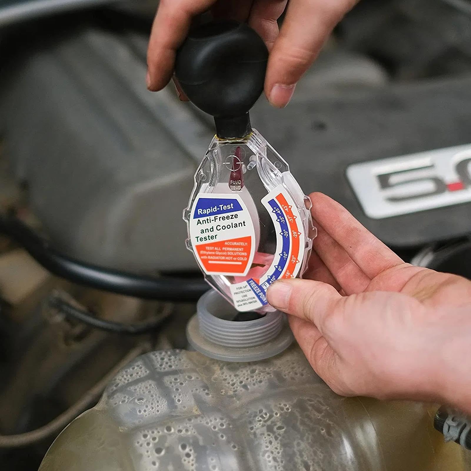 Automotive Antifreeze Tester, Hydrometer Tester Dial Type Antifreeze Coolant Car Battery Liquid Densitometer for Coolant Hydrometer Tester