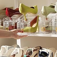 Vista 6 de Paquete de 12 ranuras para zapatos, organizador de apiladores de zapatos para armario, soporte ajustable para zapatos, ahorro de espacio, 50%