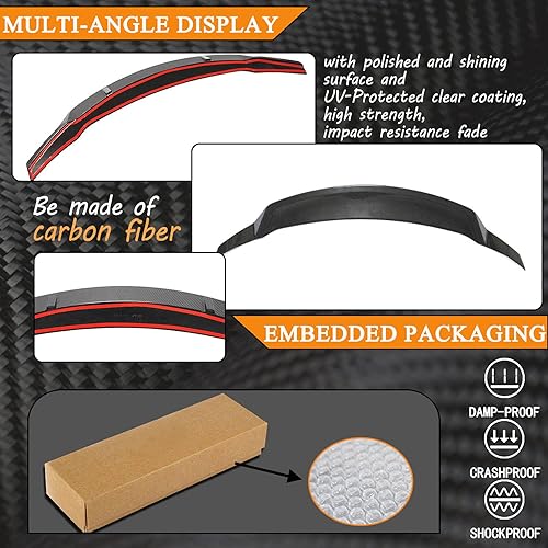 Miniatura 7 de Alerón de maletero de fibra de carbono para Mercedes Benz Clase C W205 C205 C43 C63 AMG Coupé 2015-2019 salida de fábrica C180 C200 C250 C300 C400