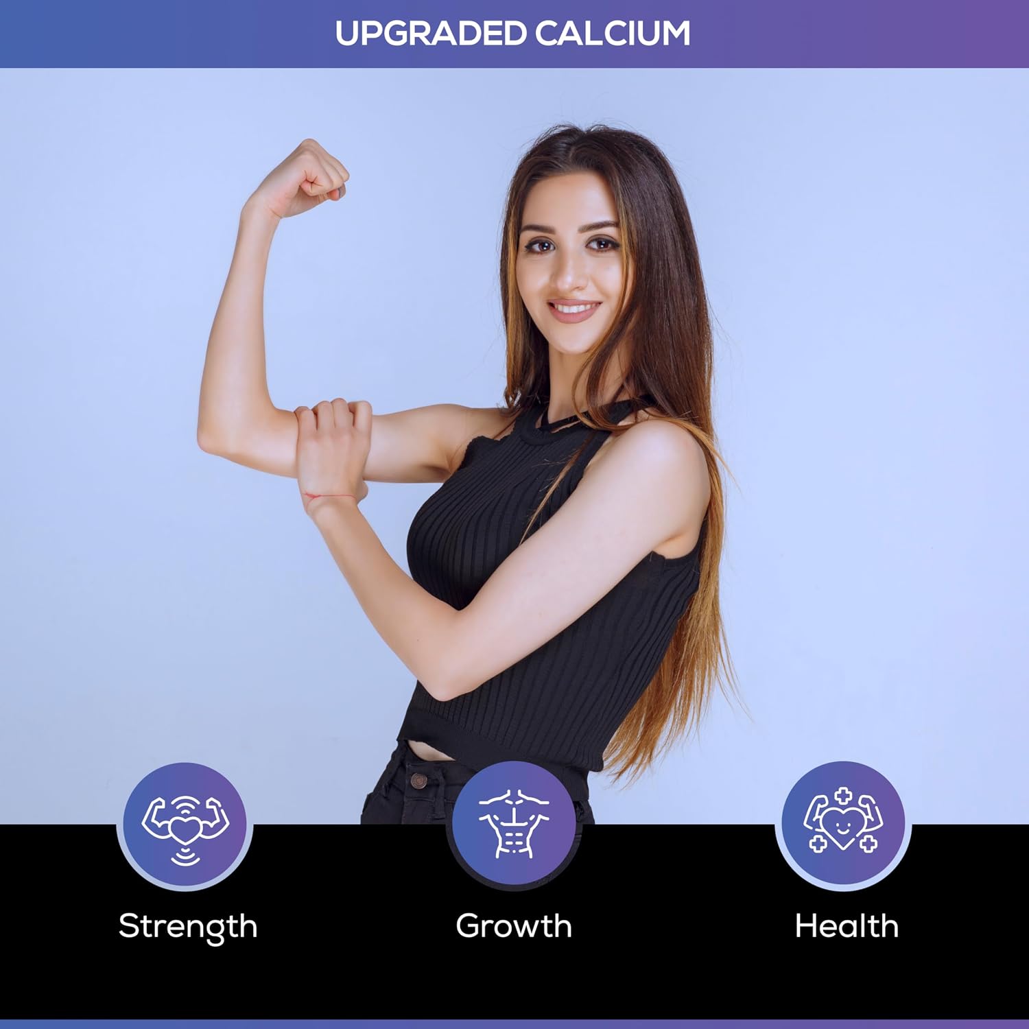 Upgraded Formulas Calcium Supplement - Strength, Growth, Heatlth - 60 Capsules