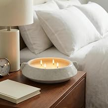 Decorative Orange Blossom Citro Scented Candles for Home Decor - Elegant Indoor and Outdoor Large Candle for Living Room and Outside Dining - Stylish Votive Candle for Men and Women - 4", White