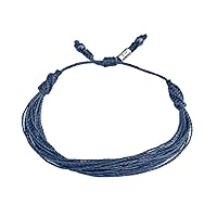 Vista 189 de Colorful Bracelet for Men and Women with Hematite Stones: Handmade Designer Adjustable Multistrand String Knotted Macrame Friendship Bracelet