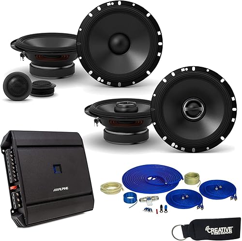 Alpine Type-S Altavoz y Amp Bundle 6.5" S-S65C Componente Set S-S65 Coaxiales con Amplificador S-A32F