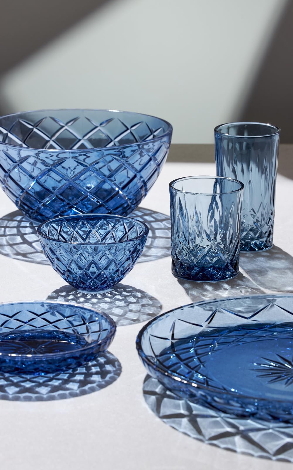 Lyngby Glas Sorrento Teller, Glasplatte, 16 cm, 4 Stck., Blau Küche, Haushalt & Wohnen