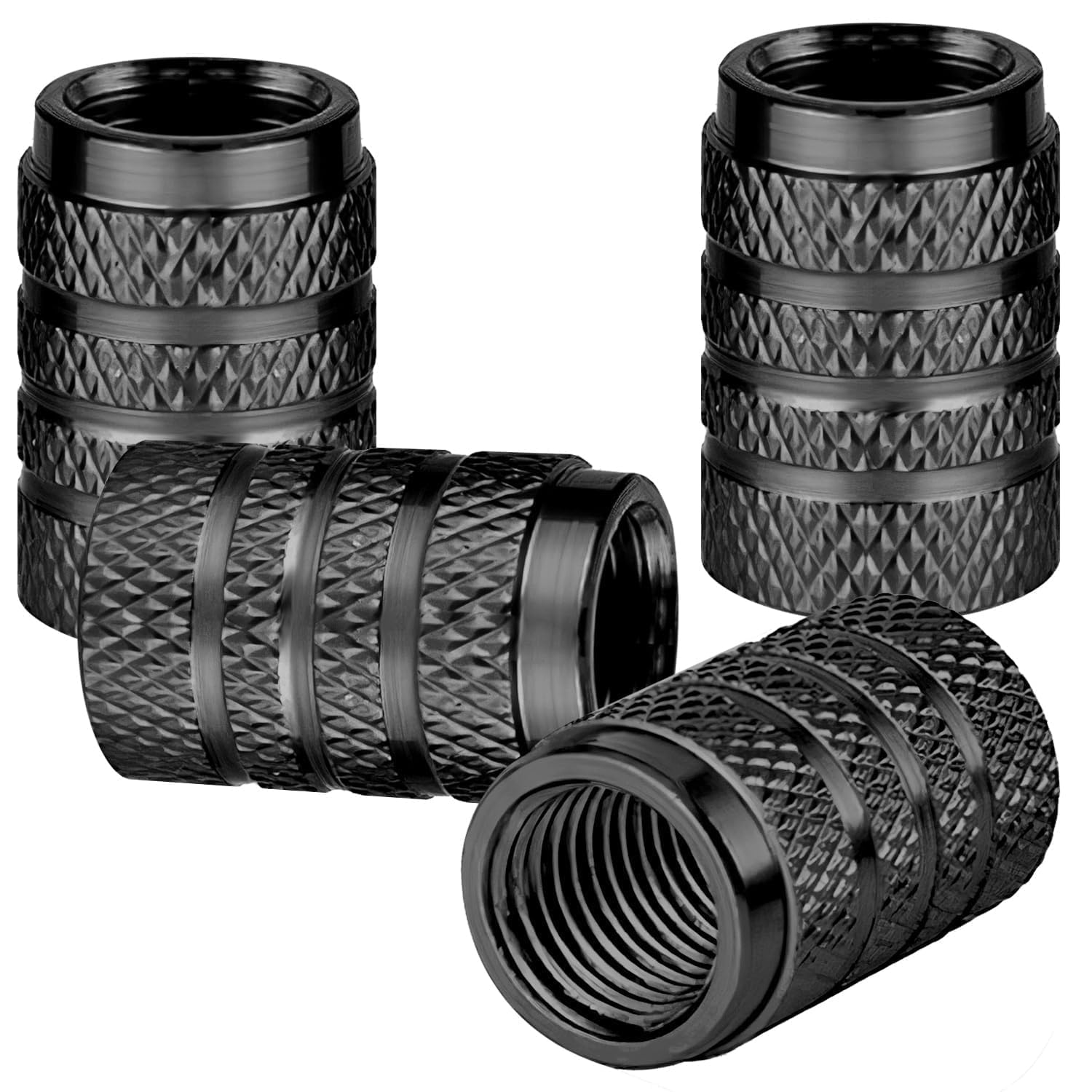 Ydstniu Normal 4 Pcs Car Tyre Valve Caps Wheel For Audi A4 Avant (B9 8W) 2019-, Vehicle Tyre Air Valve Caps Automobile Wheel Rim Valve Stem Covers Stem Dust Covers
