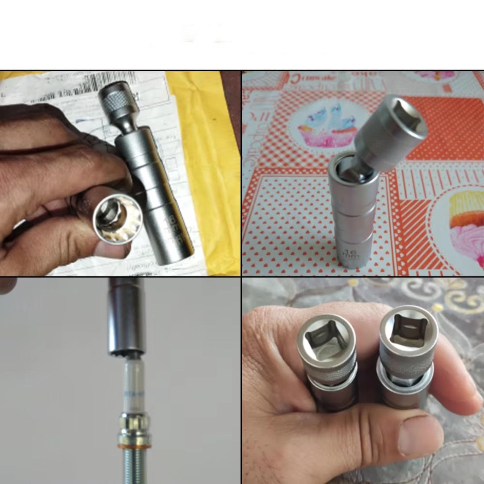 Chiave Flessibile Candela 14Mm Adattatore Presa Corrente Chiave Flessibile Magnetica Strumenti Riparazione Automatica Compatibile con BMW Chiave Candela Set