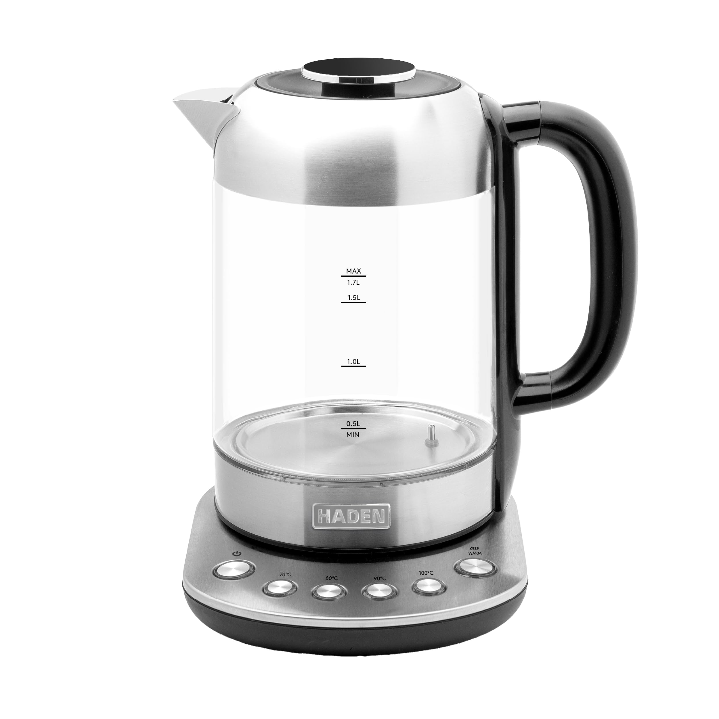 Haden Kettle 1.7L Variable Temp Brushed Stainless Steel Glass Richmond