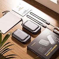 Vista 8 de OCOOPA Magnetic Rechargeable Hand Warmers 2 Pack, Card-Style Electric AI Hand Warmers 5000mAh, Pocket Portable Hands Heater, UL Certified, for Men