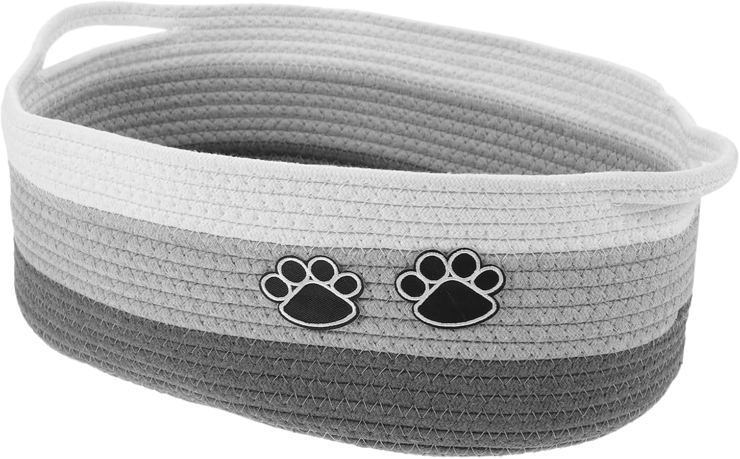 Cotton Rope Woven Storage Basket for Desk Organization Multi-purpose Cat Claw Snack Holder Stylish Home Decor Grey for Toys and Sundries