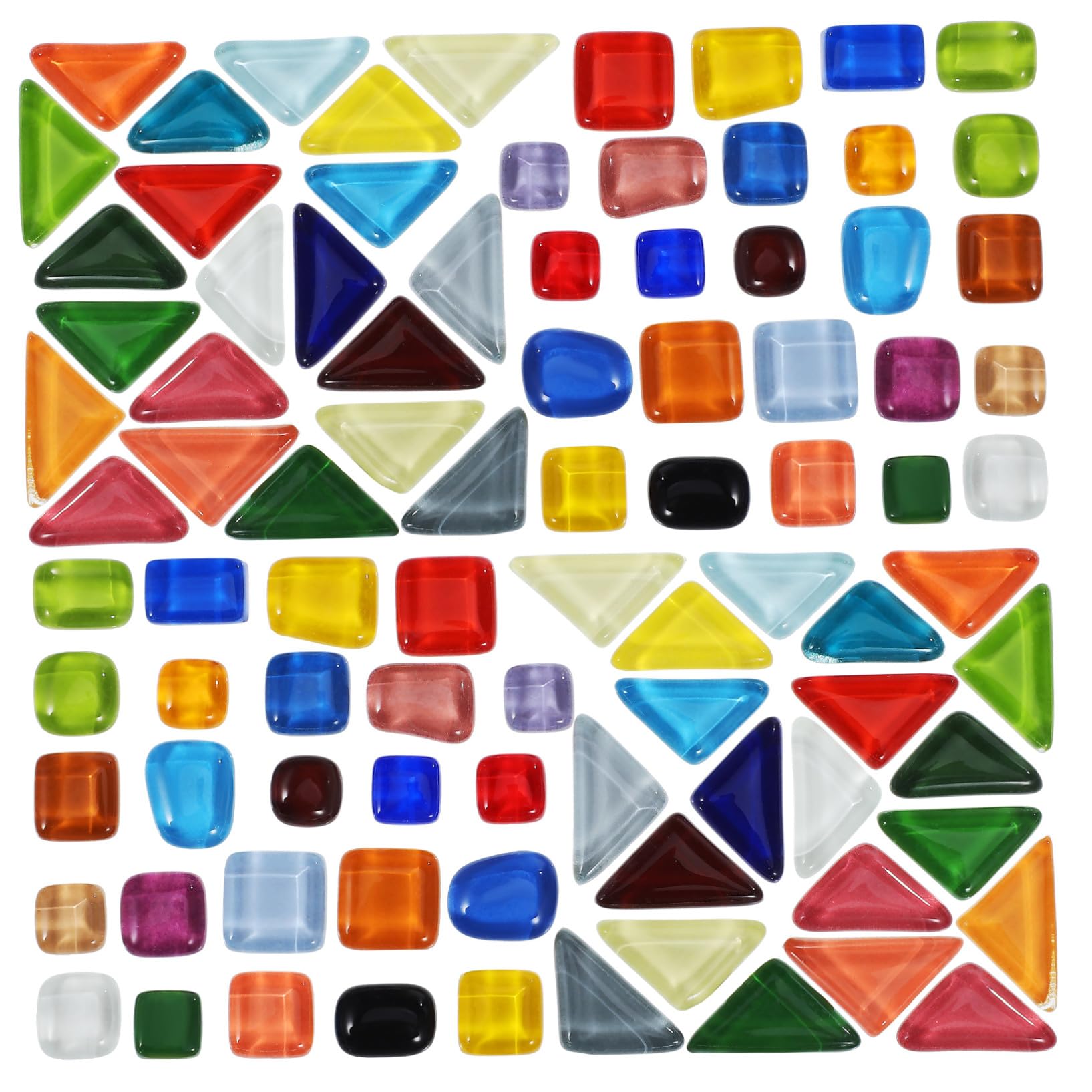 Confezione Da 3 Kit Piastrelle Mosaico in Vetro Cristallo Resistente per Fai da Te per Decorazioni Artistiche e Creazioni Creative