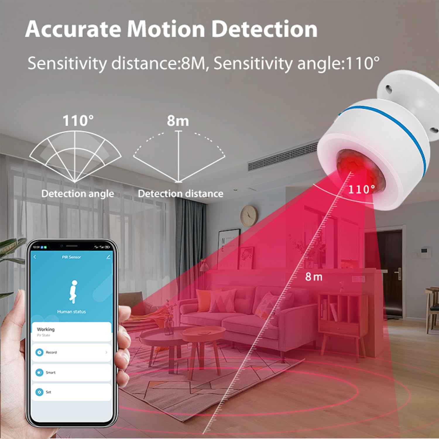Smart PIR Motion Sensor: Matter Thread Motion Detector - Image 4