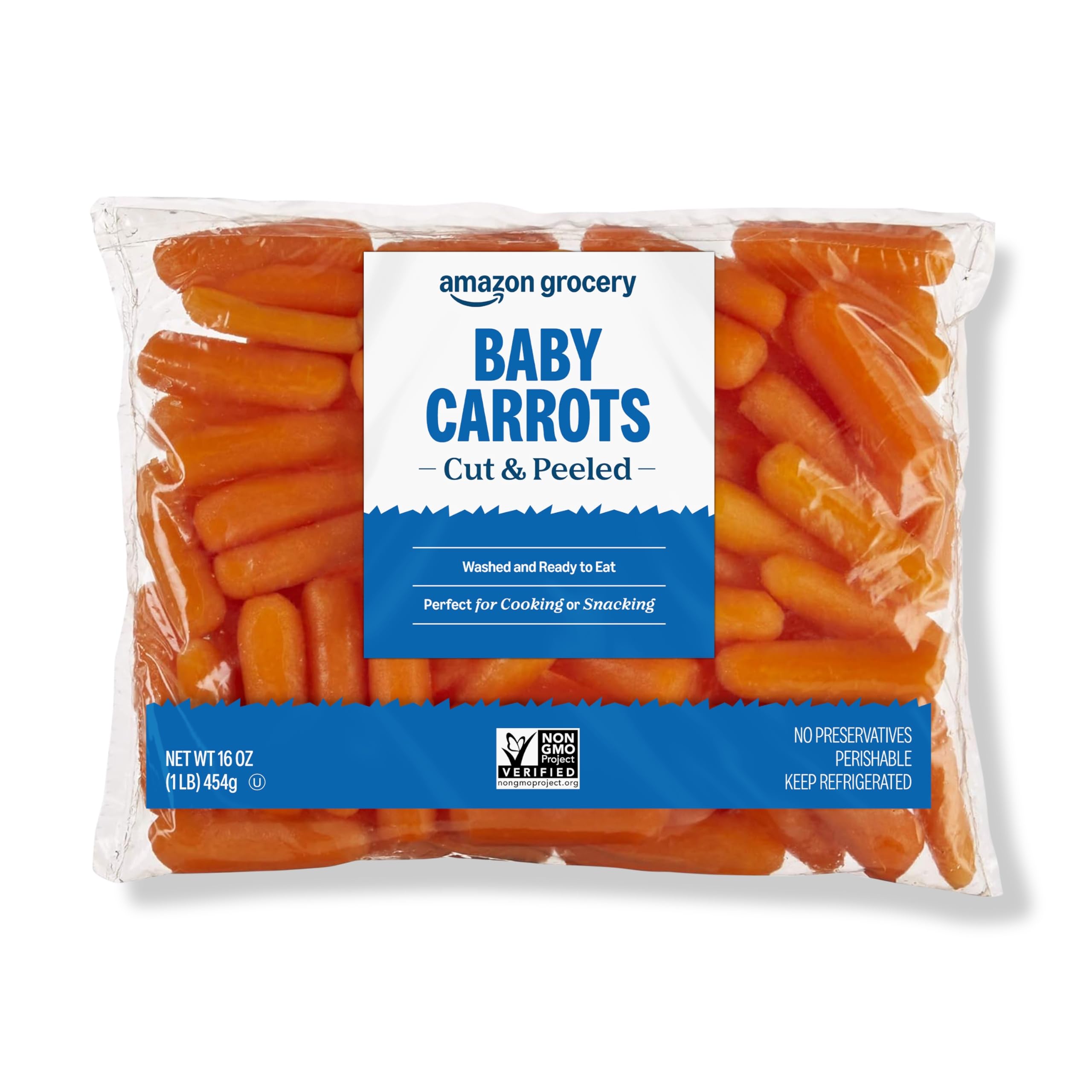Amazon Grocery Cut Peeled Baby Carrots 16 Oz Previously Fresh Brand Packaging May Vary