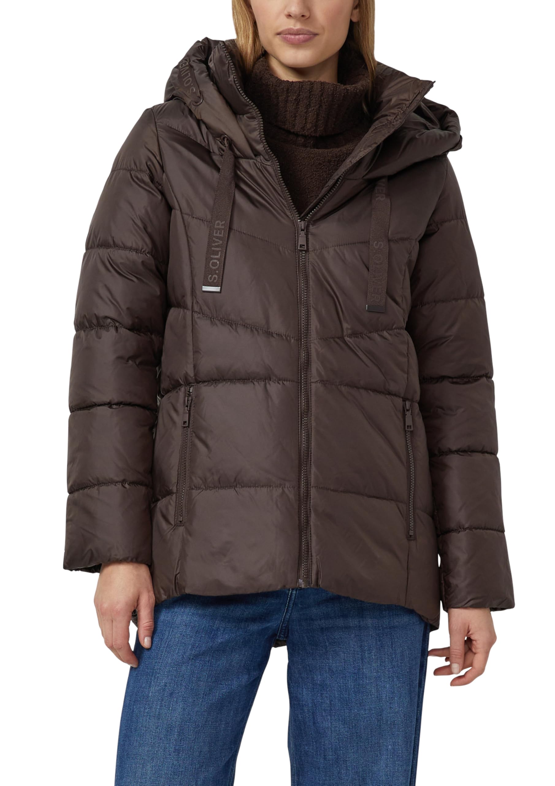 s.Oliver Damen 2166592 Pufferjacke mit Kapuze (1er Pack)