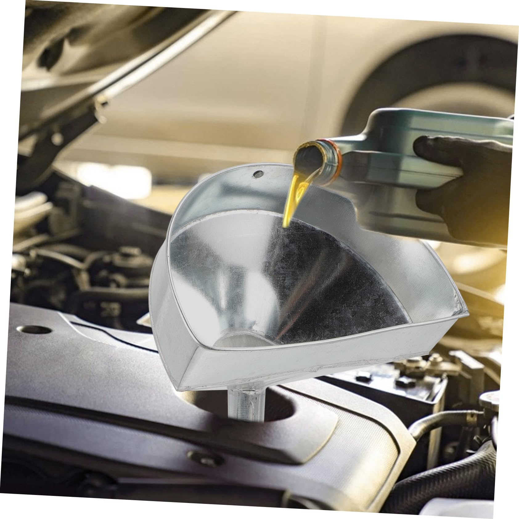 Gatuida Embudo De Llenado Para Automóvil Pantalla De Filtro De Inoxidable Embudo De Boca Larga Para Agua y Combustible Diseño Antiderrame y Alta Durabilidad