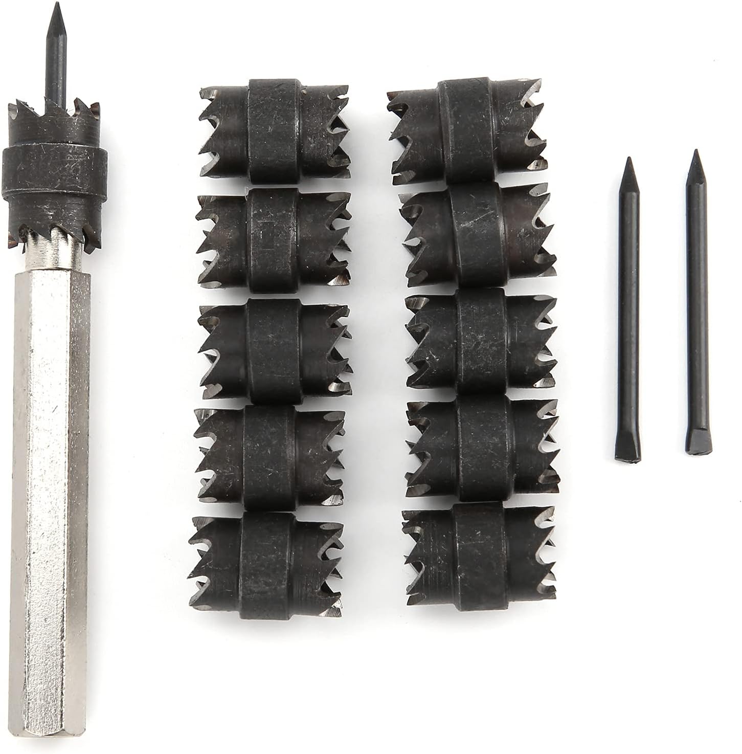 13Pcs Spot Weld Cutter Set, 3/8in Drill Bits, Metal Hole Remover, Double Sided Blades, Steel, Easy Operation, for Electric Drill Disassembly