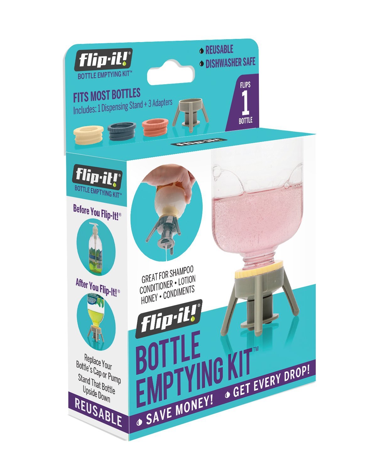 Flip-It! Flip It FL4X1HBB Bottle Emptying Kit, Single Pack-Bath and Beauty, Plastic