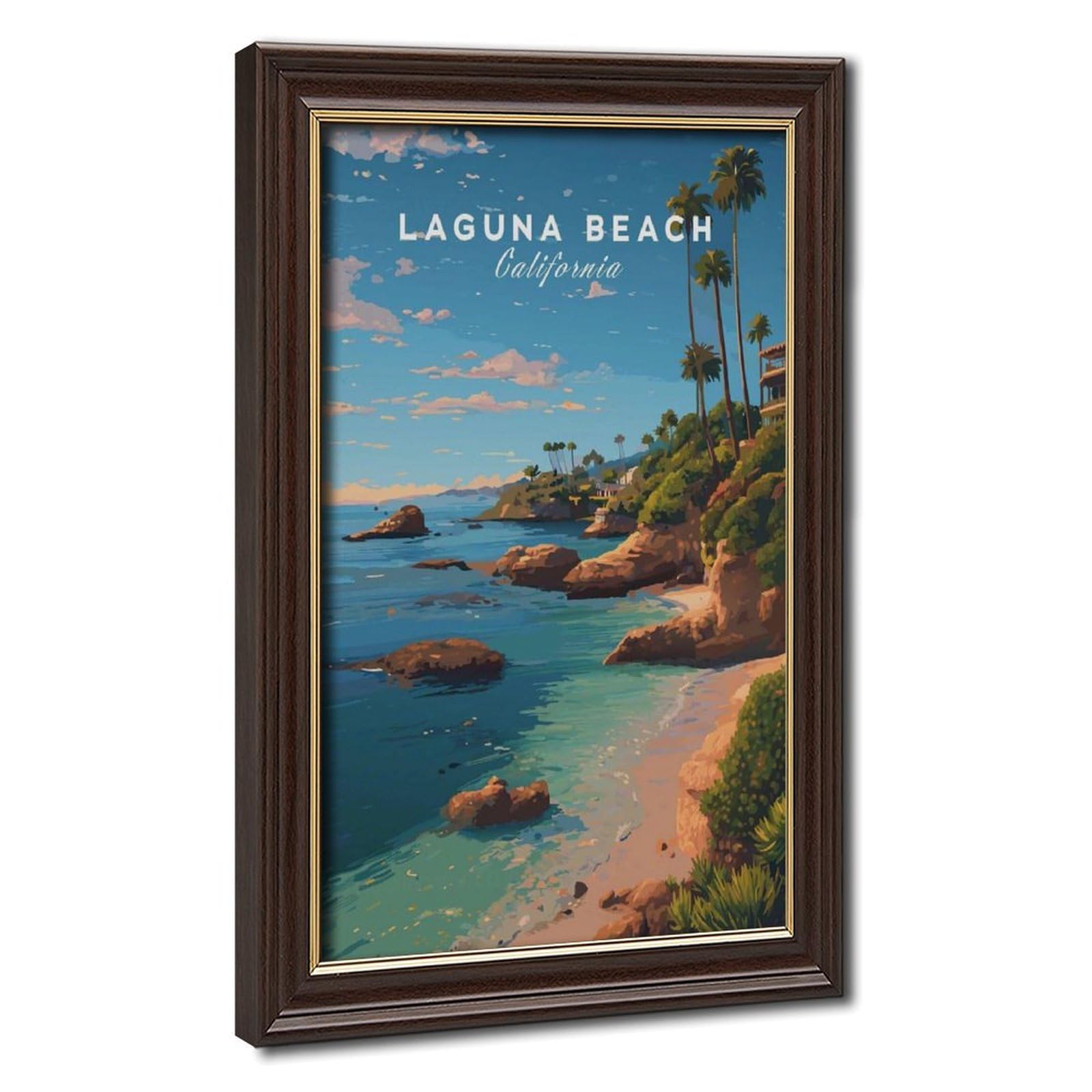 Bareronor Ocean View Canvas Poster Bedroom Decor Landscape Office Room Decor Gift 24" L X 36" W
