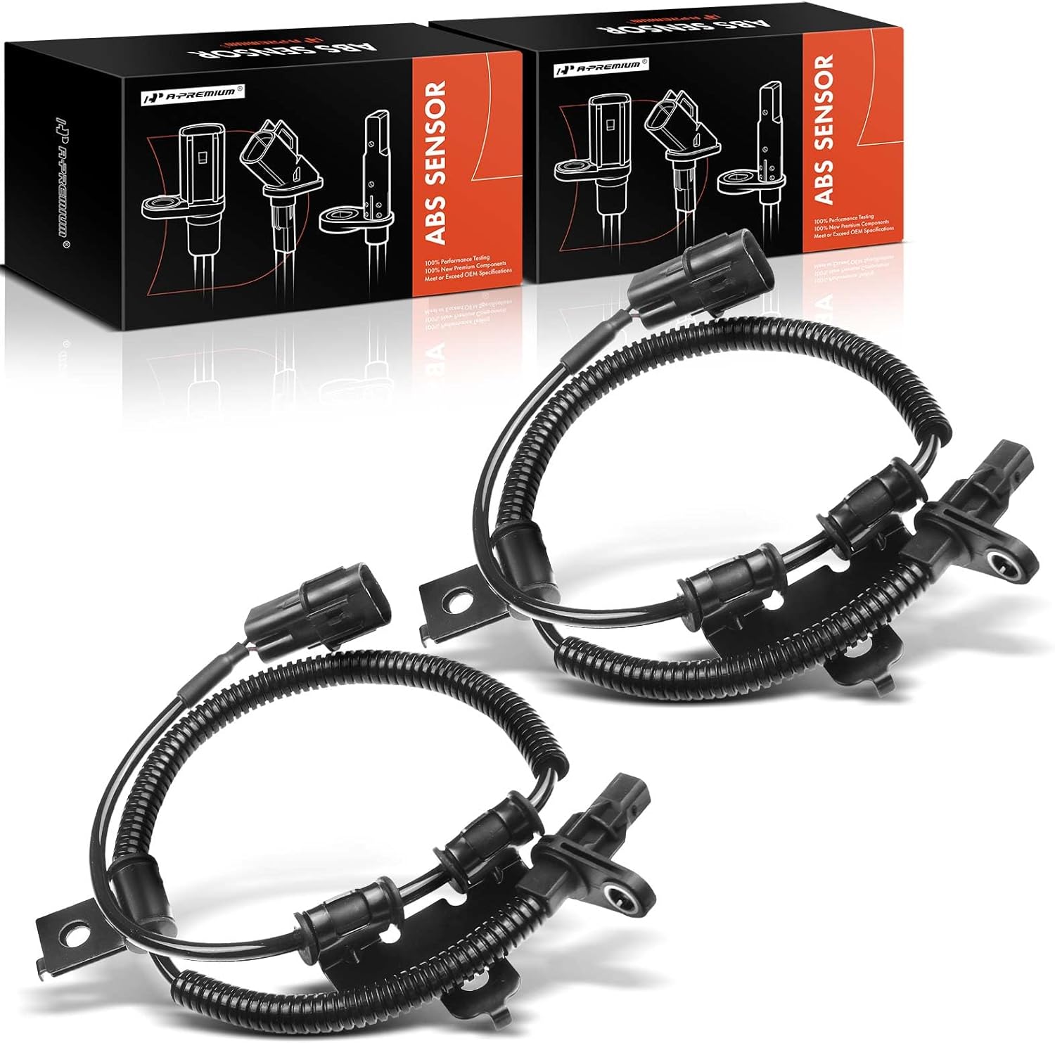 A-Premium ABS Wheel Speed Sensor Compatible with Nissan Models - NV1500/NV2500/NV3500/NV3500 2012-2020 - Rear Driver and Passenger Side, 2-PC Set, Replace# 47901-1PA0A, 47900-1PA0A