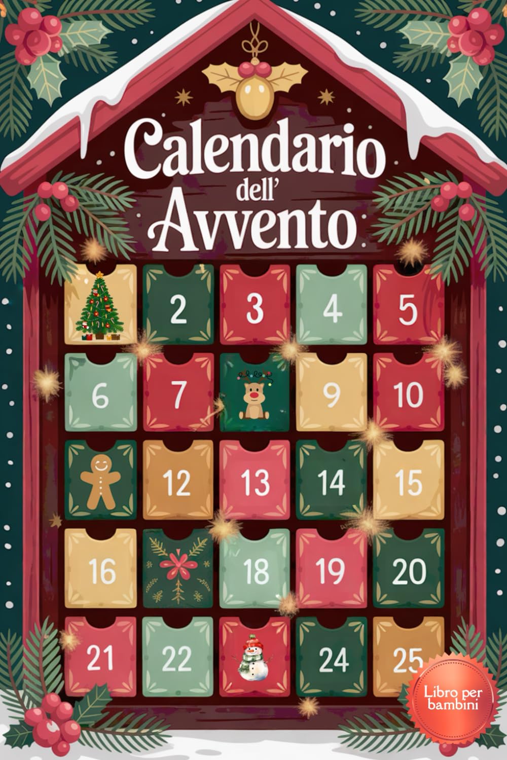 Calendario dell’Avvento: Libro per Bambini con 25 Storie di Natale Illustrate a Colori