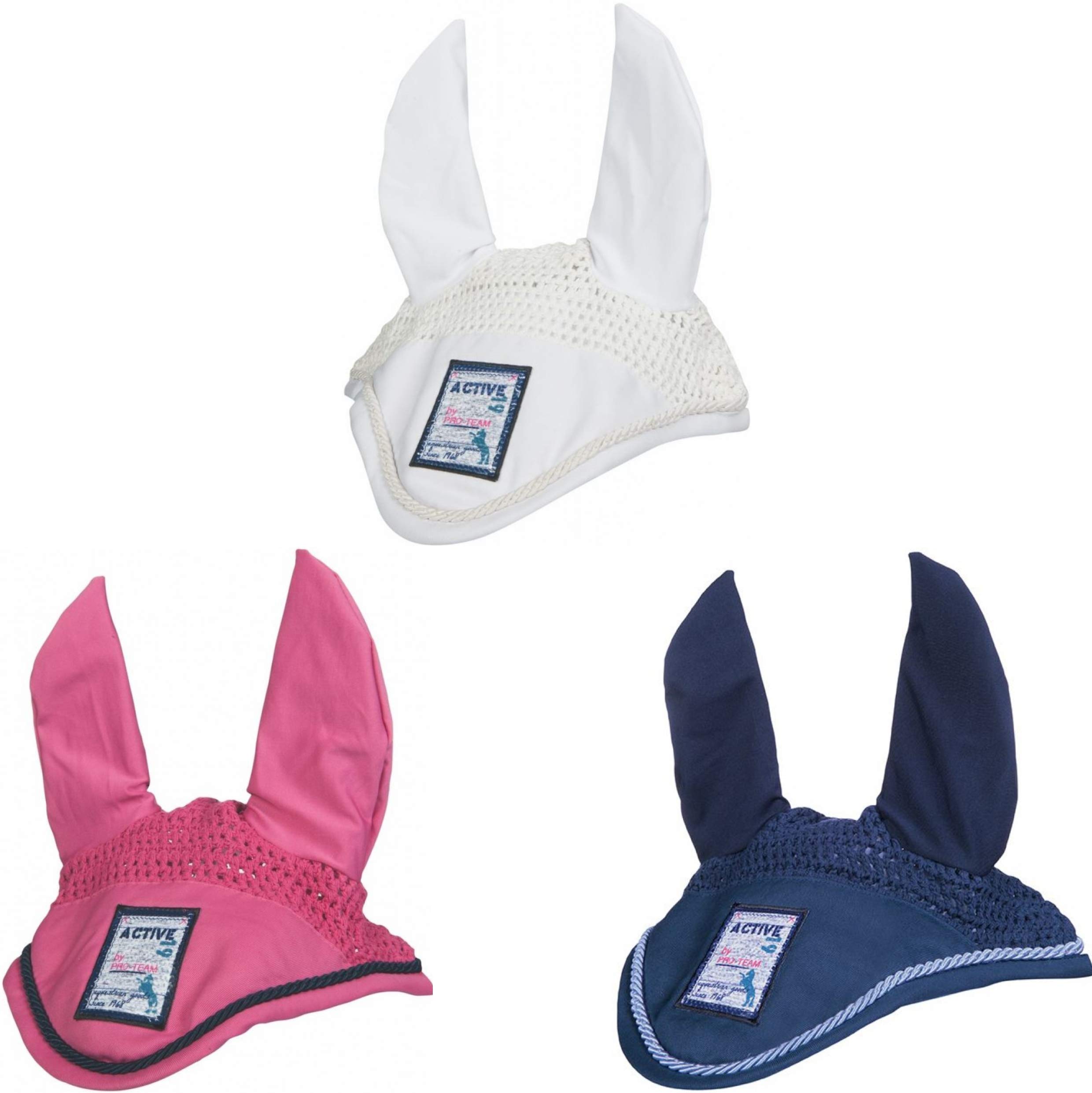 Bonnet anti-mouches HKM Active 19 blanc finitions pur-sang 1200