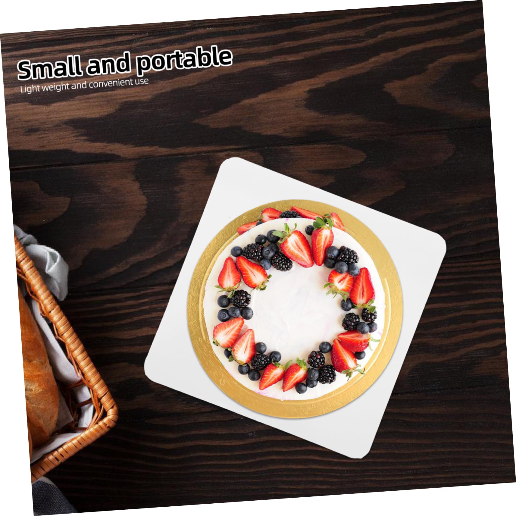 Garneck 25Pcs Square Cake Boards Thickened Cardboard Base for Cake Decorating Durable Easy to Clean for Transport Display for Baking Enthusiasts