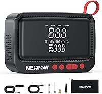 Vista 17 de NEXPOW Inflador de neumáticos, compresor de aire portátil, bomba de aire inalámbrica de 180 PSI para neumáticos de automóvil con manómetro digital