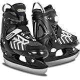 Nattork Adjustable Kids Ice Skate for Boys Girls Adult, Soft Padding and Reinforced Ankle Support Ice Hockey Skates for Beginners