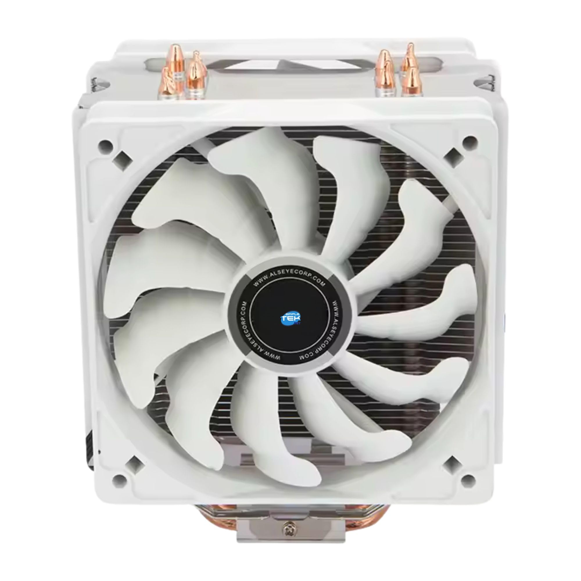 SIMPLETEK - Disipador de aire CPU S120D-W blanco | LGA 1700 1200 775 1151 1150 1155 1156 | AM5 AM4 AM3 | TPD hasta 180 W