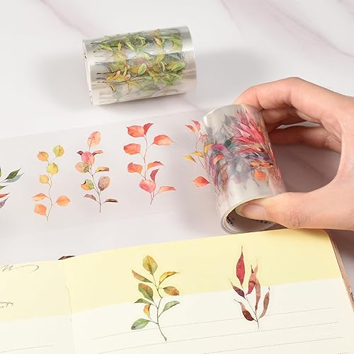 Miniatura 10 de Washi Tape - Cinta adhesiva decorativa de PET para álbumes de recortes, suministros de diario de basura, planificadores y manualidades (azul y rosa)