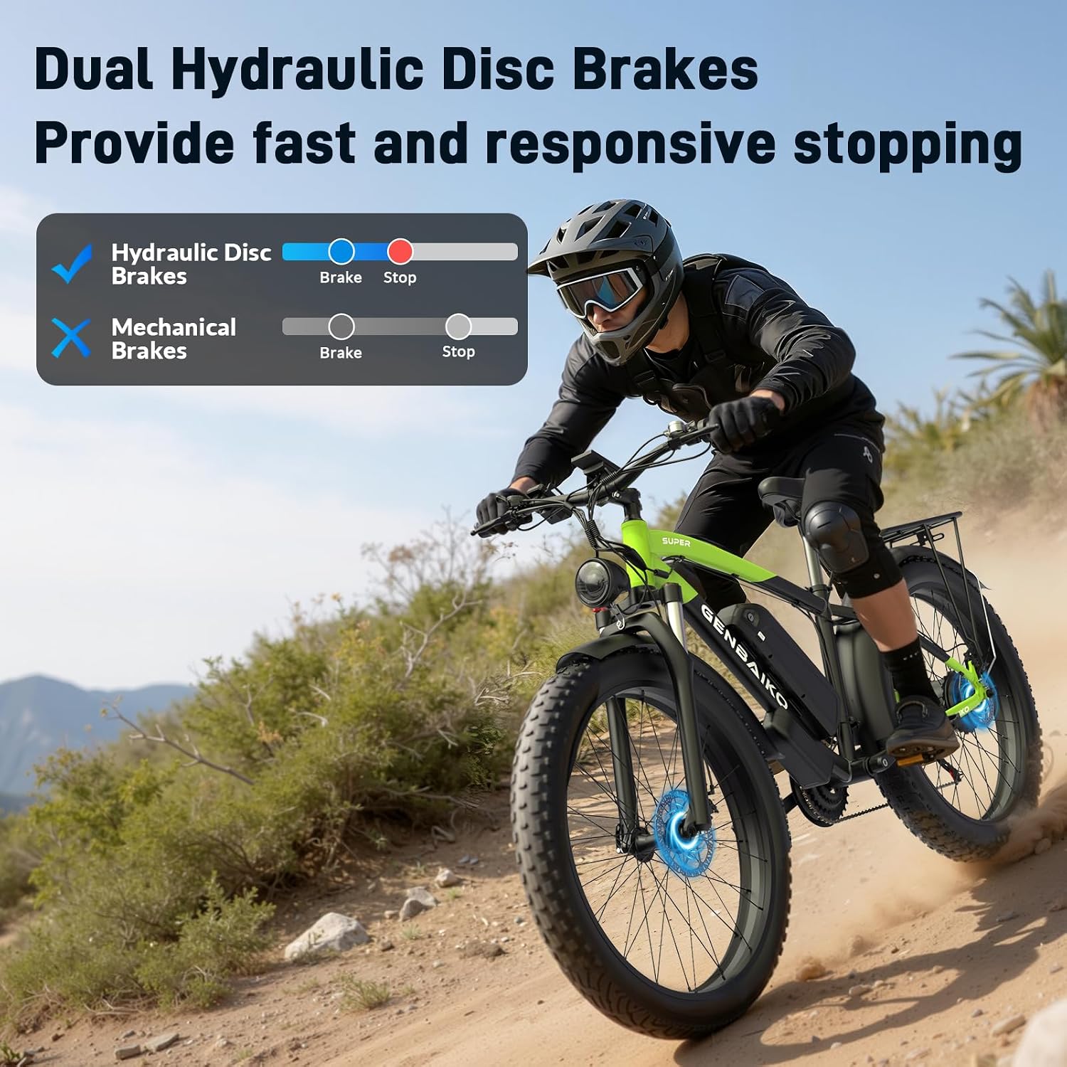 Electric Bike for Adults 45MPH 52V 25Ah 2500W Peak Fast Ebike 26" Hydraulic Disc Brake Fat Tire E Bikes for Men with 21-Speed 100 Miles Electric Bicycle