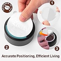 Vista 2 de Nessus Juego de 200 cápsulas reutilizables originales de papel de aluminio de Vertuo, [ALSeal EZ FIT] para cápsulas recargables Nespresso