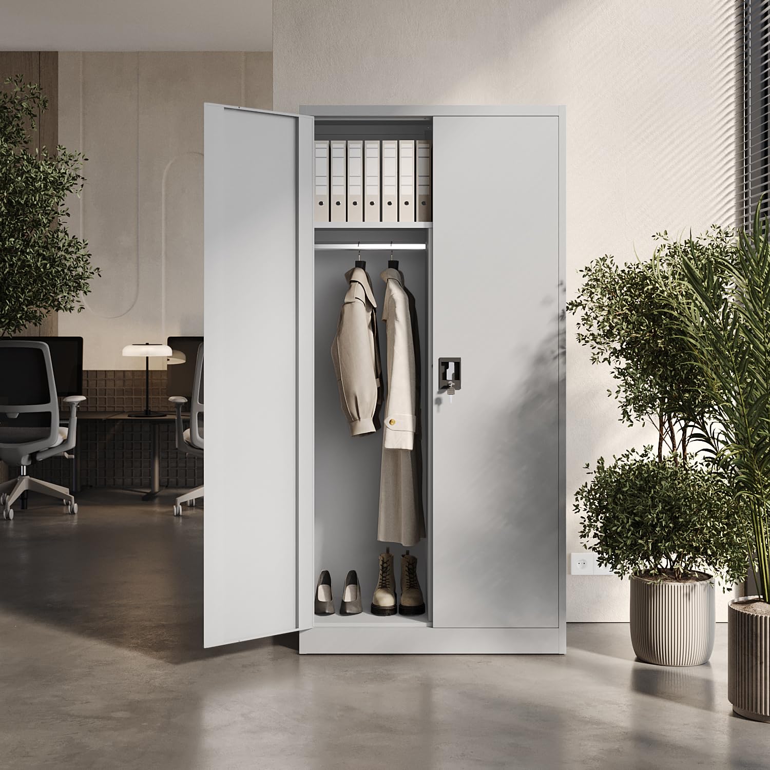 murando - Metallschrank abschließbar, Werkstatt, Umkleide