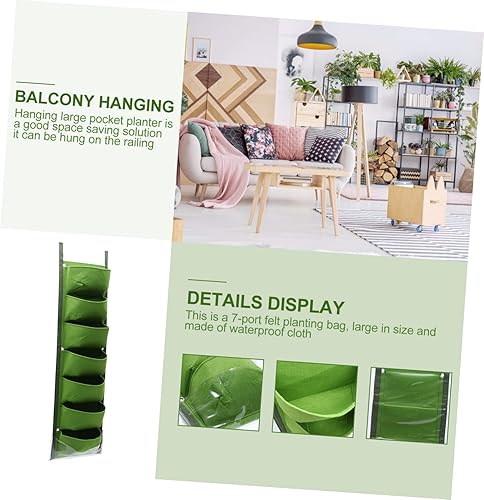 Miniatura 9 de Hemoton Bolsa de cultivo impermeable Plantadores de pared verticales Bolsa de cultivo de fresas Maceta de pared Bolsillo Balcón Maceta Maceta Bolsa